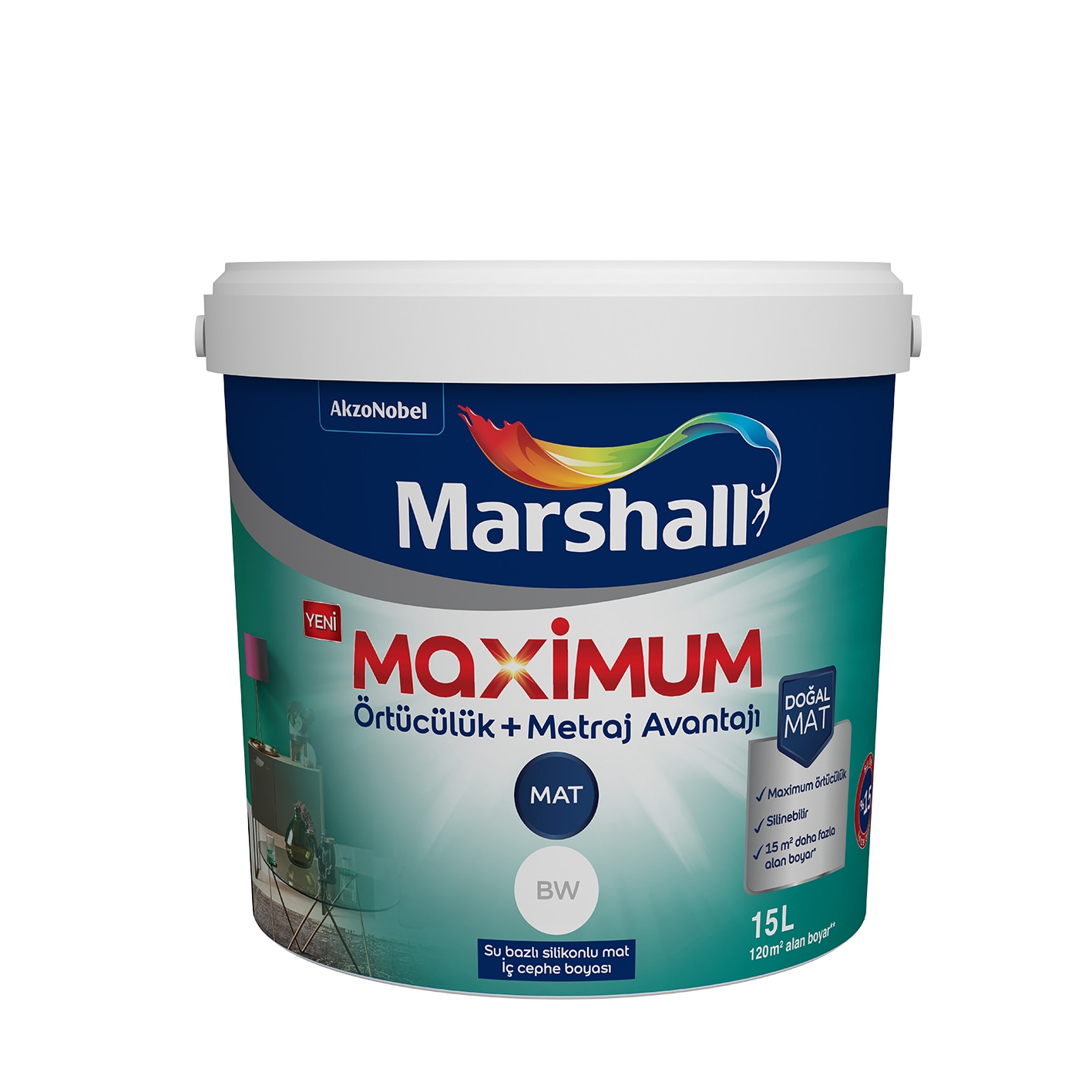 Marshall Maximum Mat Silikonlu İç Cephe Boyası